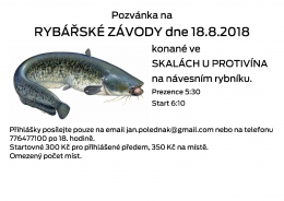 Rybářské závody ve Skalách u Protivína 2018