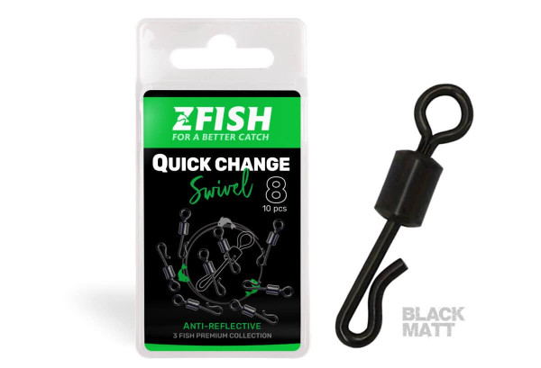ZFISH ZFISH Obratlík Quick Change Swivel Matt 8/28Kg