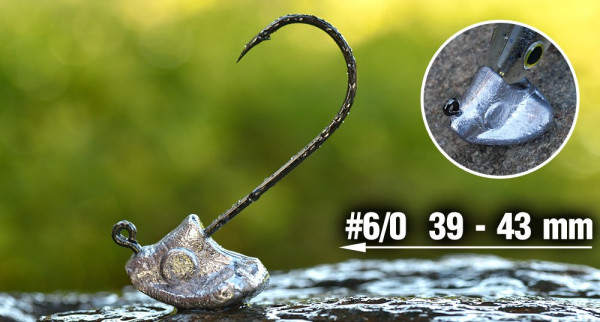 Redbass neváznoucí jigová hlavička  StandUp Pro Sickle #6/0 - 43 mm (1)