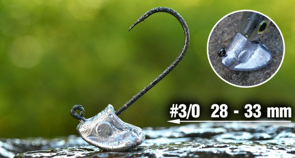 Redbass neváznoucí jigová hlavička StandUp Pro Sickle #3/0 - 33 mm (1)