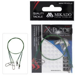 MIKADO OCELOVÉ LANKO - S OBRATLÍKEM KULOVÝM (FS) 25cm/15kg - ZELENÝ - 2 ks ZG11-043