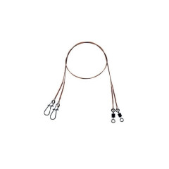 MISTRALL Ocelové lanko pro lov dravců 1 x 7 (7 kg) Velikost 25cm, 2ks/bal-MAM6310002