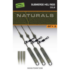 FOX Fox Montáž Naturals Submerged Heli Rigs Leaders 30lb 75cm 3ks CAC848