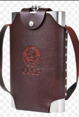 Rybářská placatice velká v koženém pouzdře