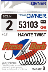 OWNER Háček s lopatkou se stlačeným protihrotem 53103 hayete twist 5