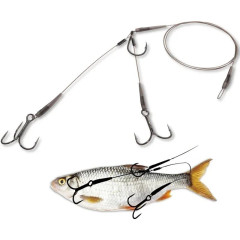 QUANTUM Mr. Pike Float Rig Leader Camo Size 1 + 2xGr. 4 50 cm 14 kg 4271006