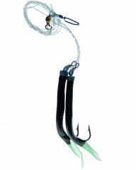 ICE FISH Mořský návazec trubičky Treskové papriky fluo - černé duo 8/0