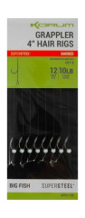 Korum Grappler 4" Hair Rigs Barbed 8ks 10cm 0,26mm #12