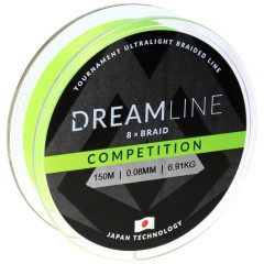 MIKADO Pletená šňůra -  DREAMLINE FLUO GREEN 150m
