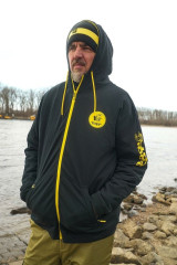 Black Cat Mikina Black Zipped Hoody
