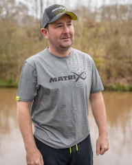 Tričko Matrix Hex Print T-Shirt Grey Marl M