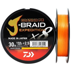 DAIWA Splétaná šnůra J-Braid Exped.  smash orange - METRÁŽ