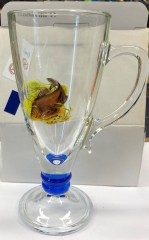 Sklenička vysoká, s uchem (motiv cejn velký)