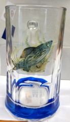 Sklenička vysoká s uchem, motiv lipan