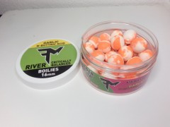 FEEDERMÁNIA Boilie Air Wafters River Series Česnek-Kyselina Máslová (N-butric Acid) 16mm/45g