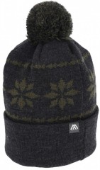 MIKADO Čepice zimní - POM POM - GREY AND GREEN
