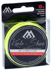 MIKADO Pletená šňůra - KENDO SHINE YELLOW 0.18mm\17.81kg\10m - 1 cívka