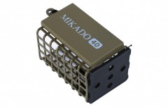 MIKADO Hranaté feederové krmítko se dnem (25x30x44) 30g - Tmavá oliva - 10 ks