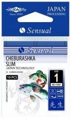 MIKADO Háčky SENSUAL - CHEBURASHKA SLIM vel. 1/0 BN (černý nikl) - 10 ks