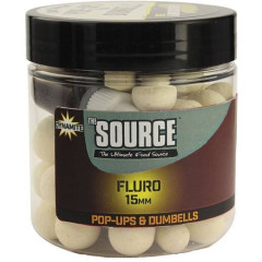 Dynamite baits POP-UPS-FLURO-SOURCE WHITE 15MM