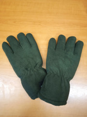 Zelené rukavice s beránkem