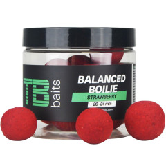 TB Baits Vyvážené Boilie Balanced + Atraktor Strawberry/Jahoda 20-24 mm 100 g